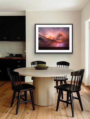 After the Sunset limited edition fine art print displayed in a contemporary dining nook