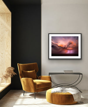 After the Sunset limited edition fine art print displayed in a modern lounge