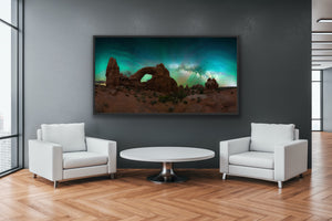 Ancient Skies limited edition artwork displayed in a modern room